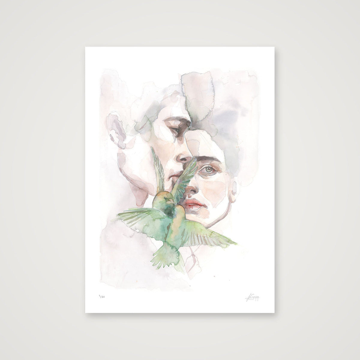 Danza leve (estudio) — 42×59cm, 17×23" Print only